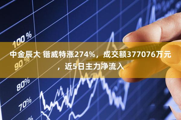 中金辰大 锴威特涨274%，成交额377076万元，近5日主力净流入